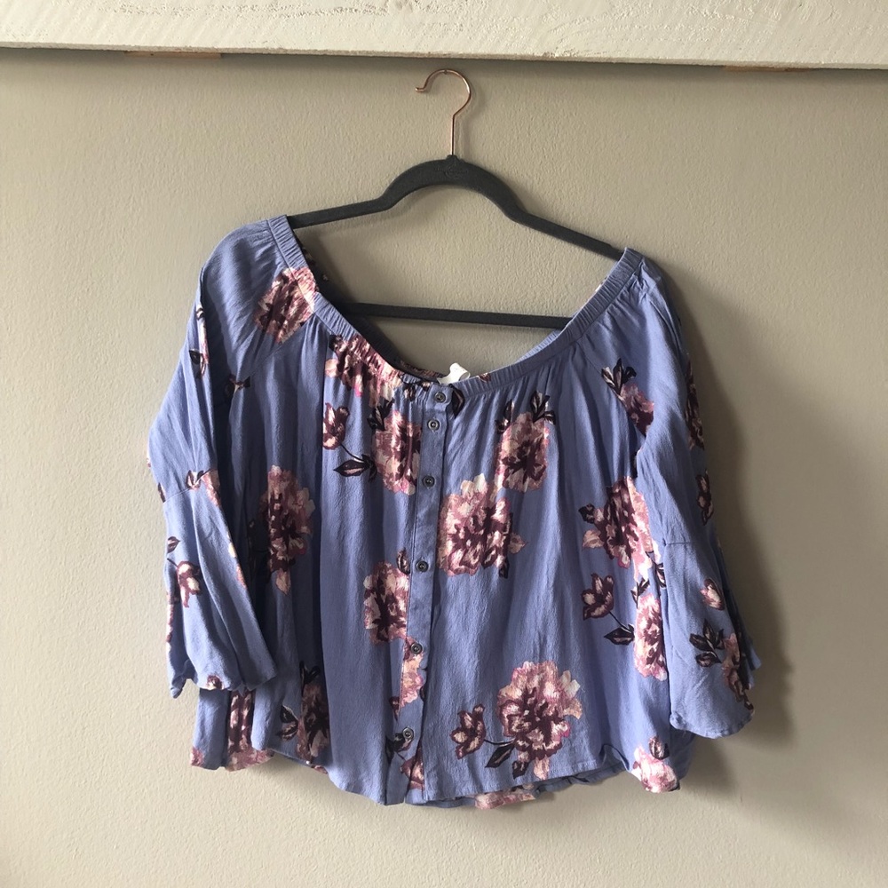 Nordstrom off the shoulder flower top
